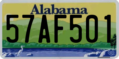 AL license plate 57AF501