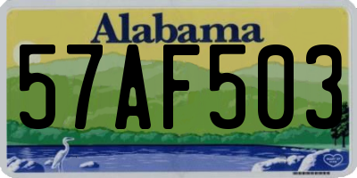AL license plate 57AF503
