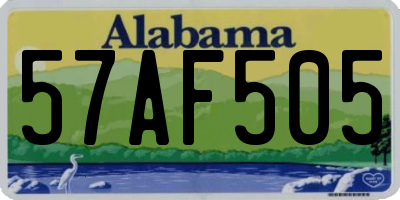 AL license plate 57AF505
