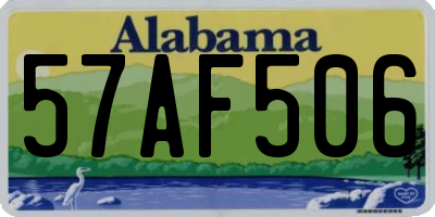 AL license plate 57AF506