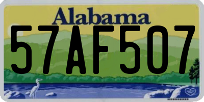 AL license plate 57AF507