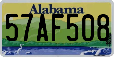 AL license plate 57AF508