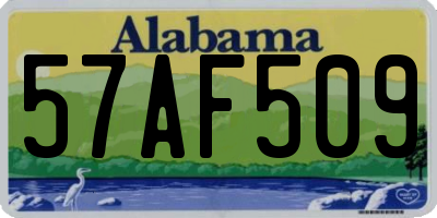 AL license plate 57AF509