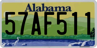 AL license plate 57AF511