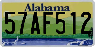 AL license plate 57AF512