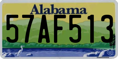 AL license plate 57AF513