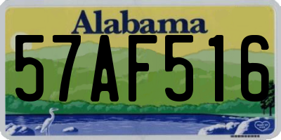 AL license plate 57AF516