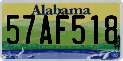 AL license plate 57AF518