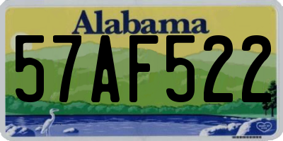 AL license plate 57AF522