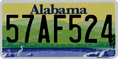 AL license plate 57AF524