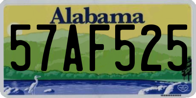 AL license plate 57AF525