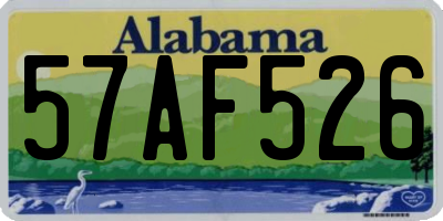 AL license plate 57AF526