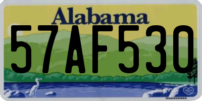 AL license plate 57AF530