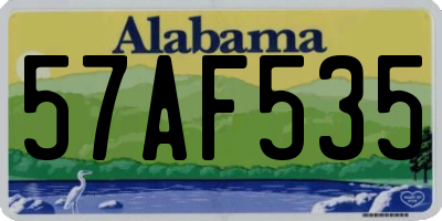 AL license plate 57AF535