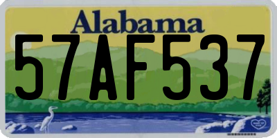 AL license plate 57AF537