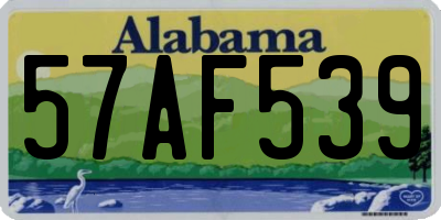 AL license plate 57AF539