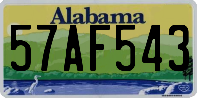 AL license plate 57AF543