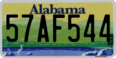 AL license plate 57AF544