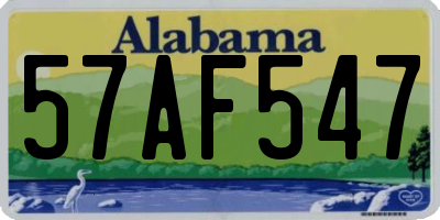 AL license plate 57AF547