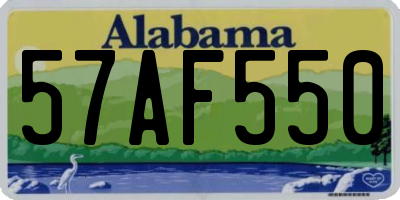 AL license plate 57AF550