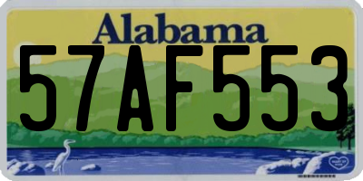 AL license plate 57AF553