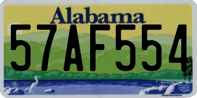 AL license plate 57AF554