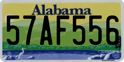 AL license plate 57AF556