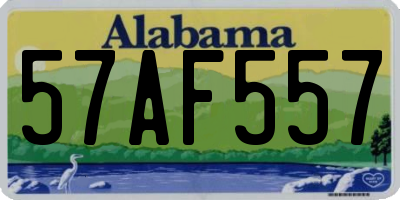 AL license plate 57AF557