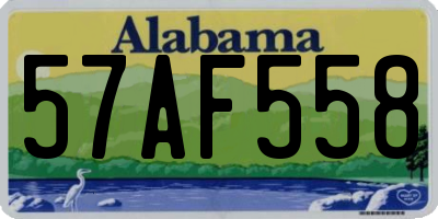AL license plate 57AF558