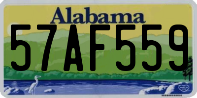 AL license plate 57AF559