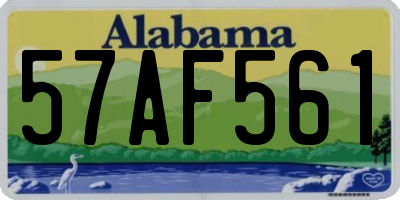 AL license plate 57AF561