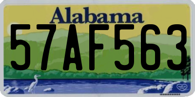 AL license plate 57AF563