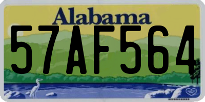 AL license plate 57AF564