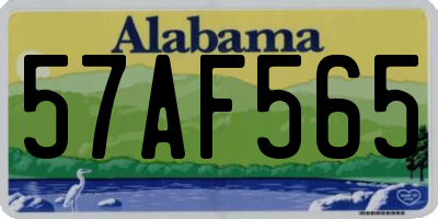 AL license plate 57AF565