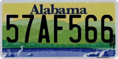 AL license plate 57AF566