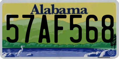 AL license plate 57AF568