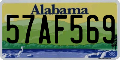 AL license plate 57AF569