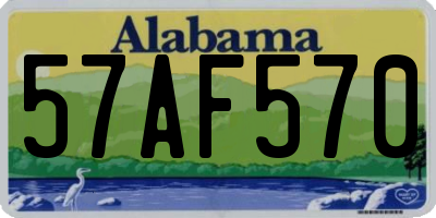 AL license plate 57AF570