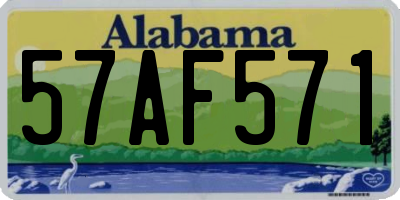 AL license plate 57AF571