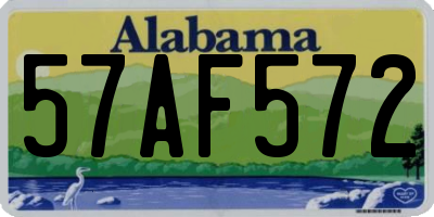 AL license plate 57AF572