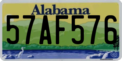 AL license plate 57AF576