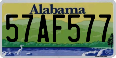 AL license plate 57AF577