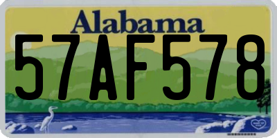 AL license plate 57AF578