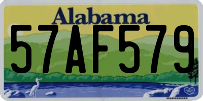 AL license plate 57AF579