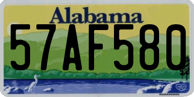 AL license plate 57AF580