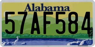 AL license plate 57AF584