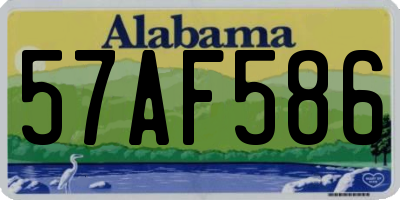 AL license plate 57AF586