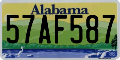 AL license plate 57AF587