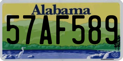AL license plate 57AF589