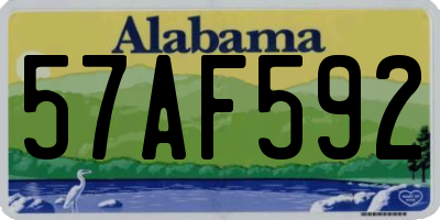 AL license plate 57AF592